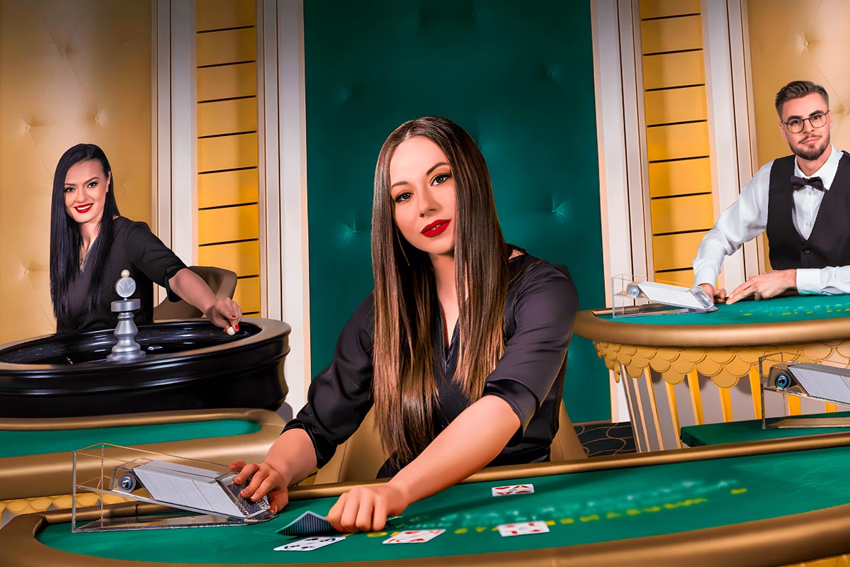 Dealer at live casino