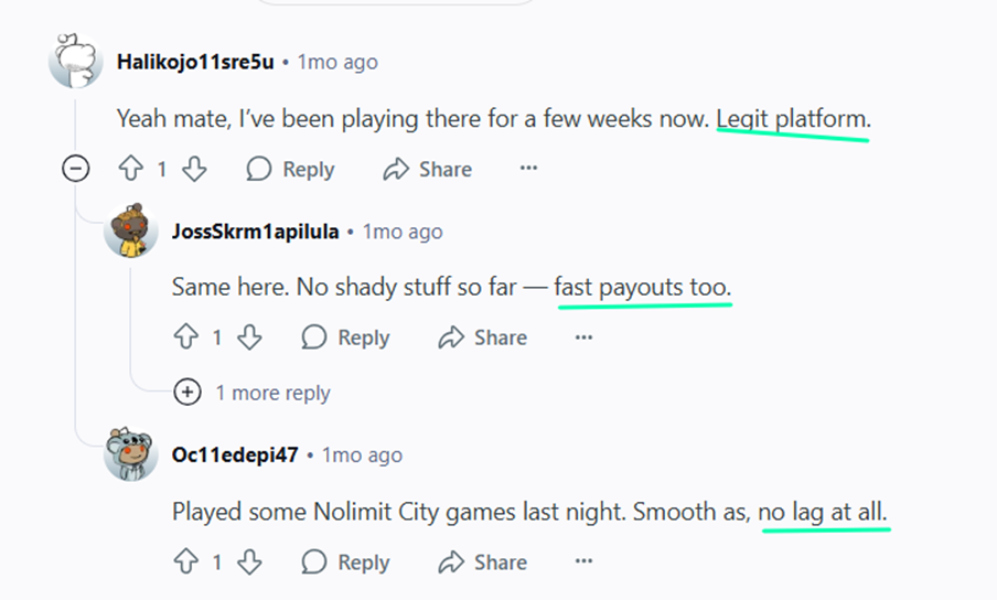 online forum comments