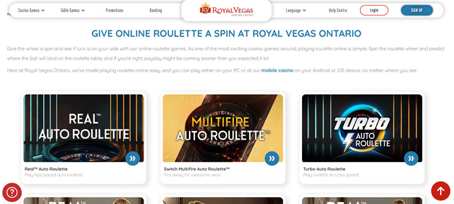 Online roulette games